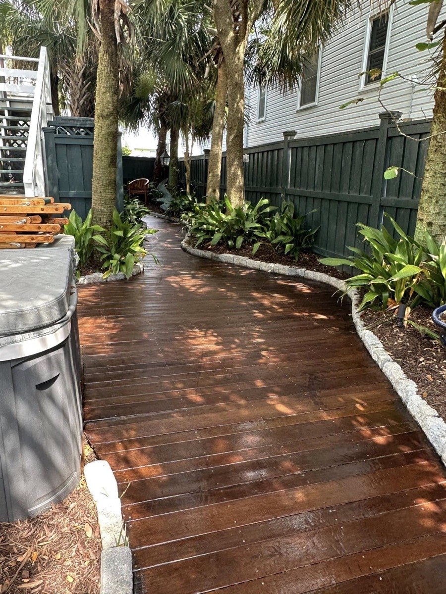 Garden walkway completed project